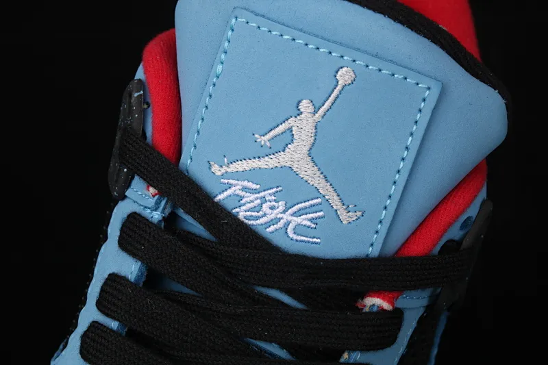 All categories Air Jordan Jordan series basketball shoes Air Jordan 4 G version Travis Scott Cactus Jack x Air Jordan 4 Joe 4 AJ4 joint model Suede blue 308497-406